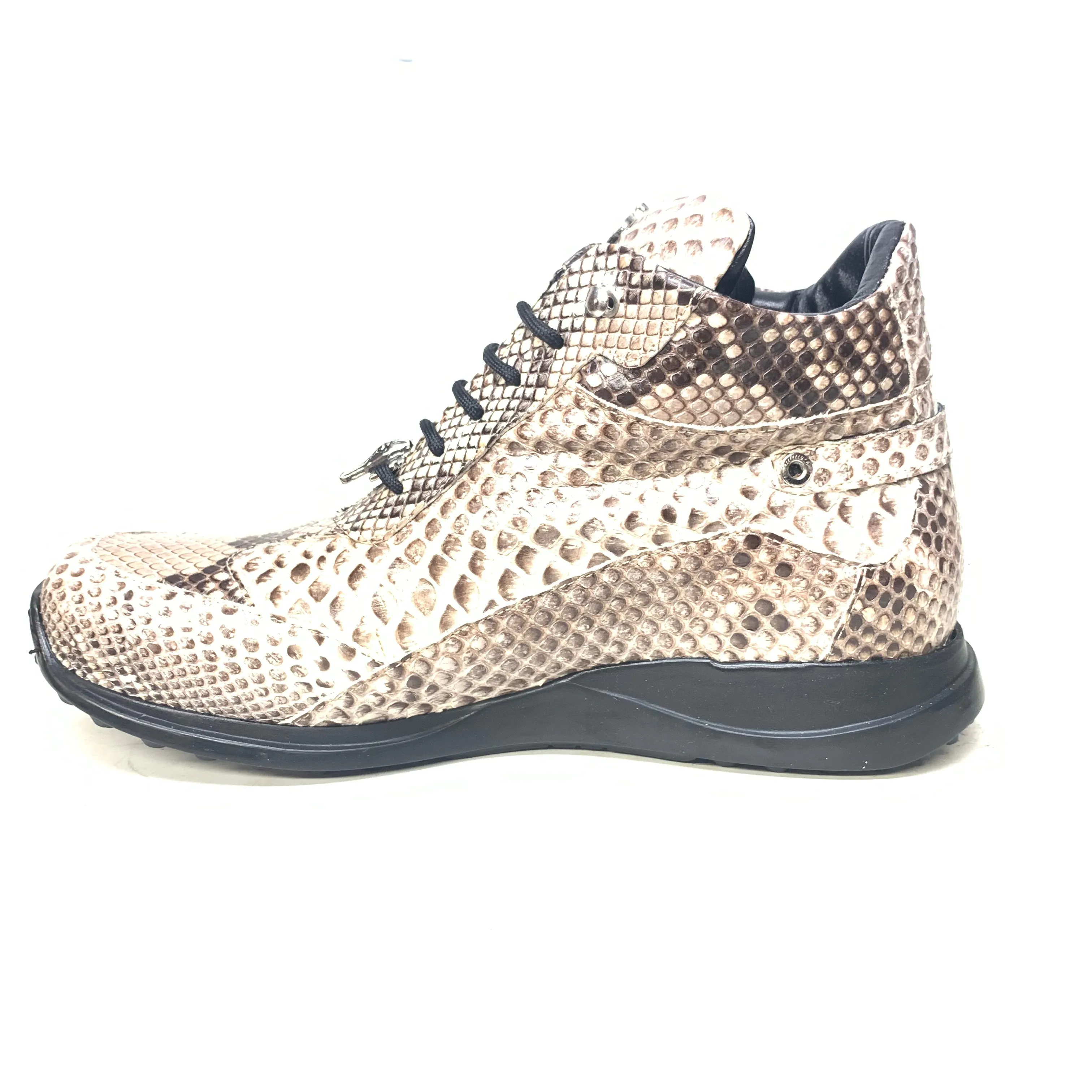 Mauri 8567 Natural Python Hightop Sneakers