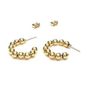 MEDIUM BEAD POST HOOP