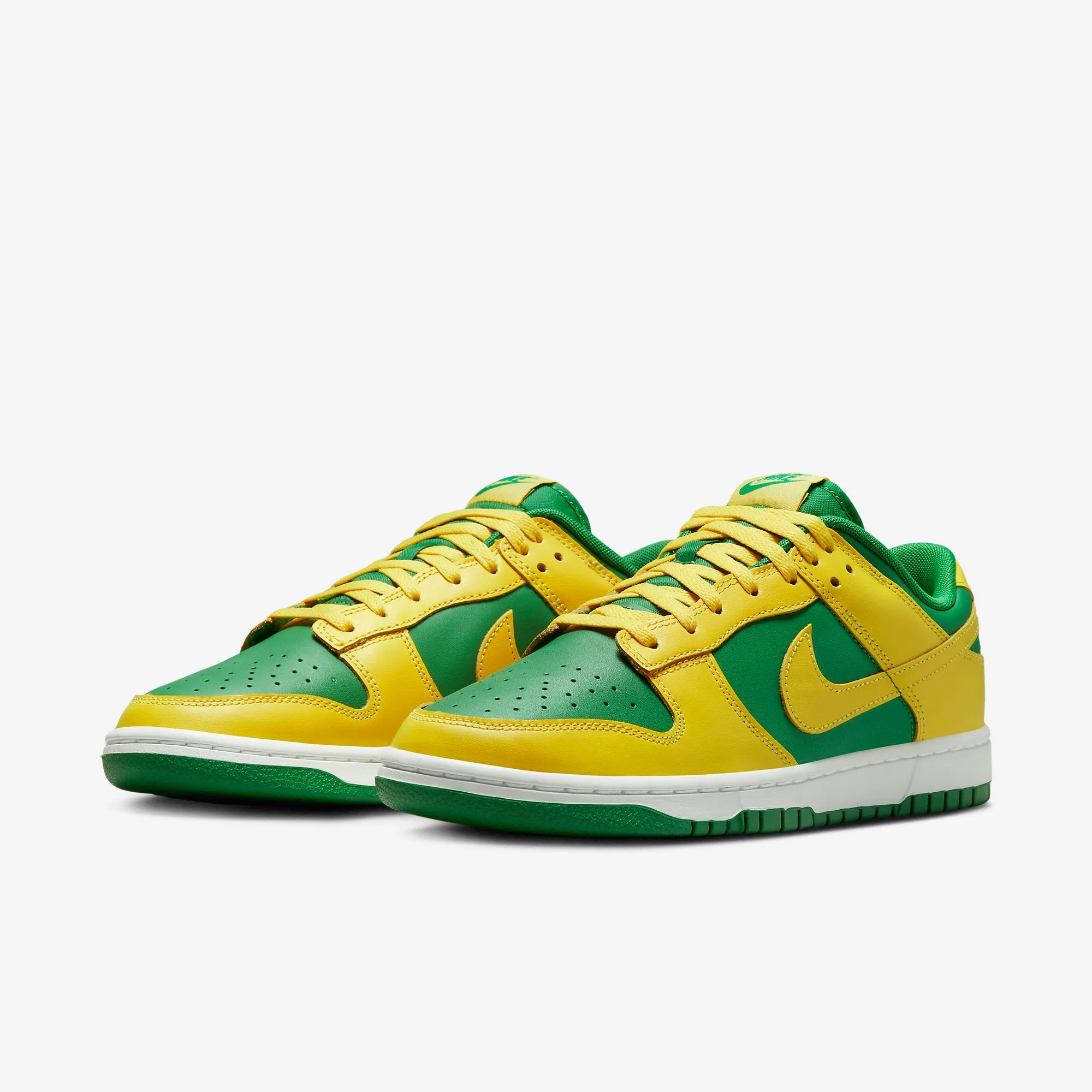 Men's Nike Dunk Low "Reverse Brazil" (Apple Green/Yellow Strike/White)(DV0833-300)