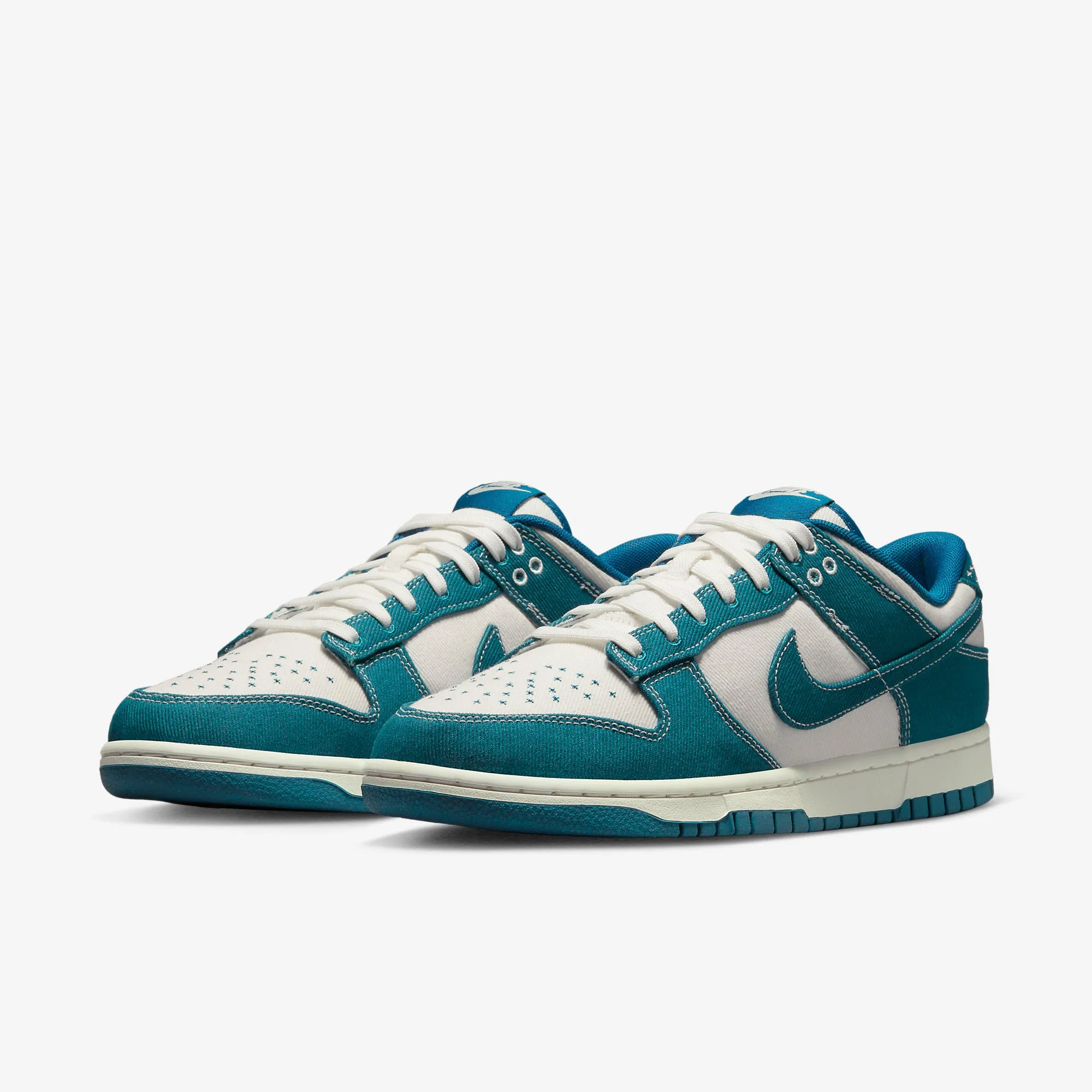 Men's Nike Dunk Low SE "Sashiko" (Summit White/Industrial Blue)(DV0834-101)