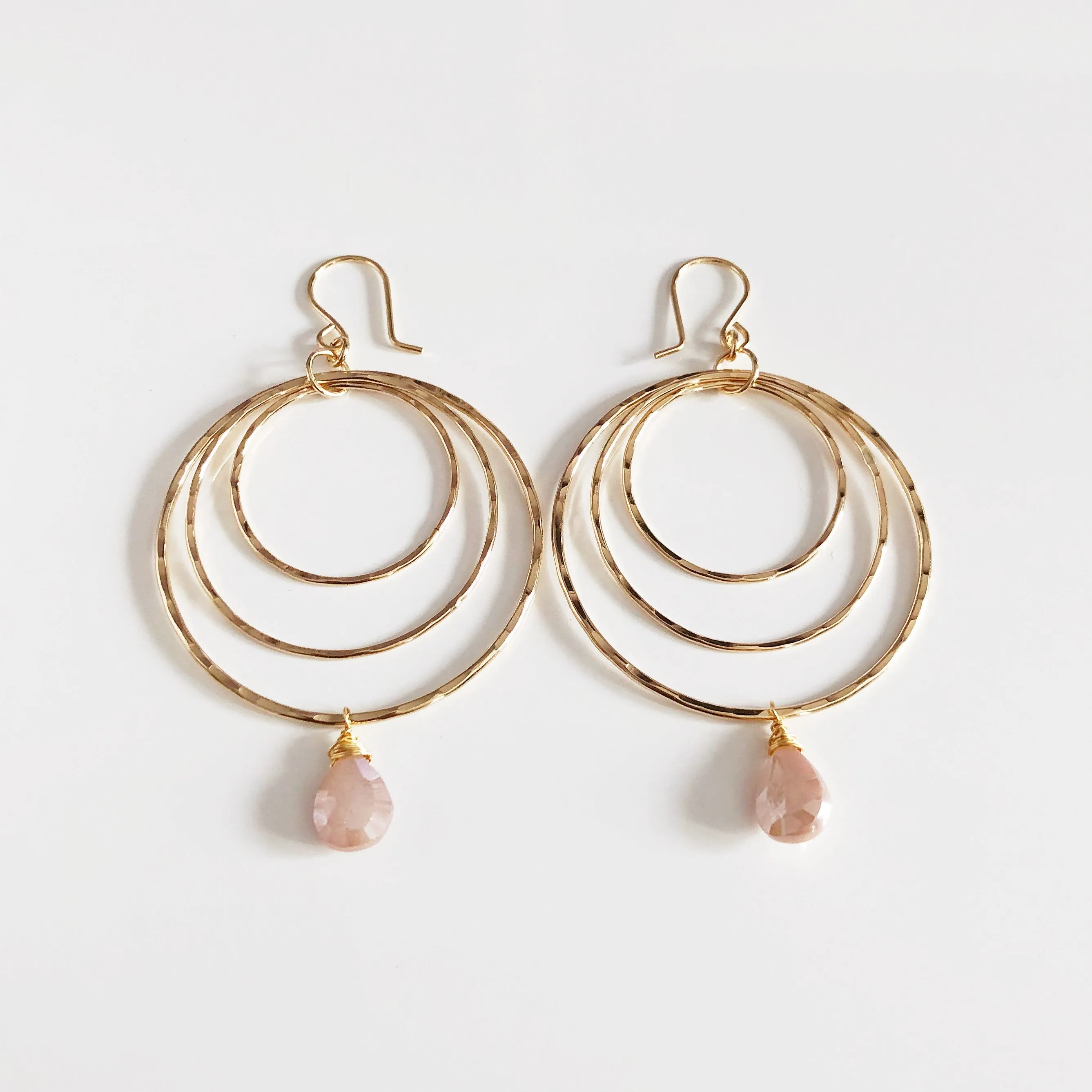 Mystic moonstone earrings (E488)