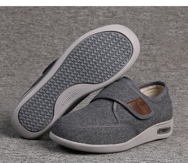 Nanccy Wool Upper Adjustable Velcro Easy Wear Shoes - NW013Y