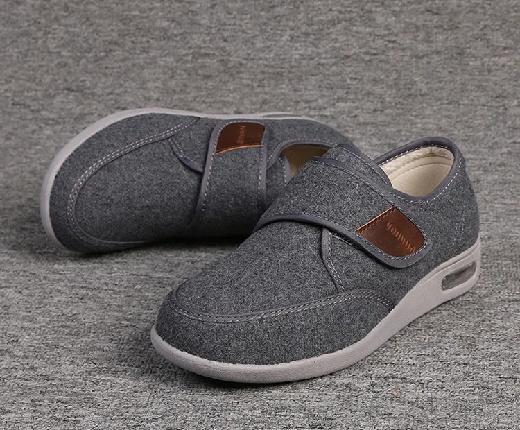 Nanccy Wool Upper Adjustable Velcro Easy Wear Shoes - NW013Y