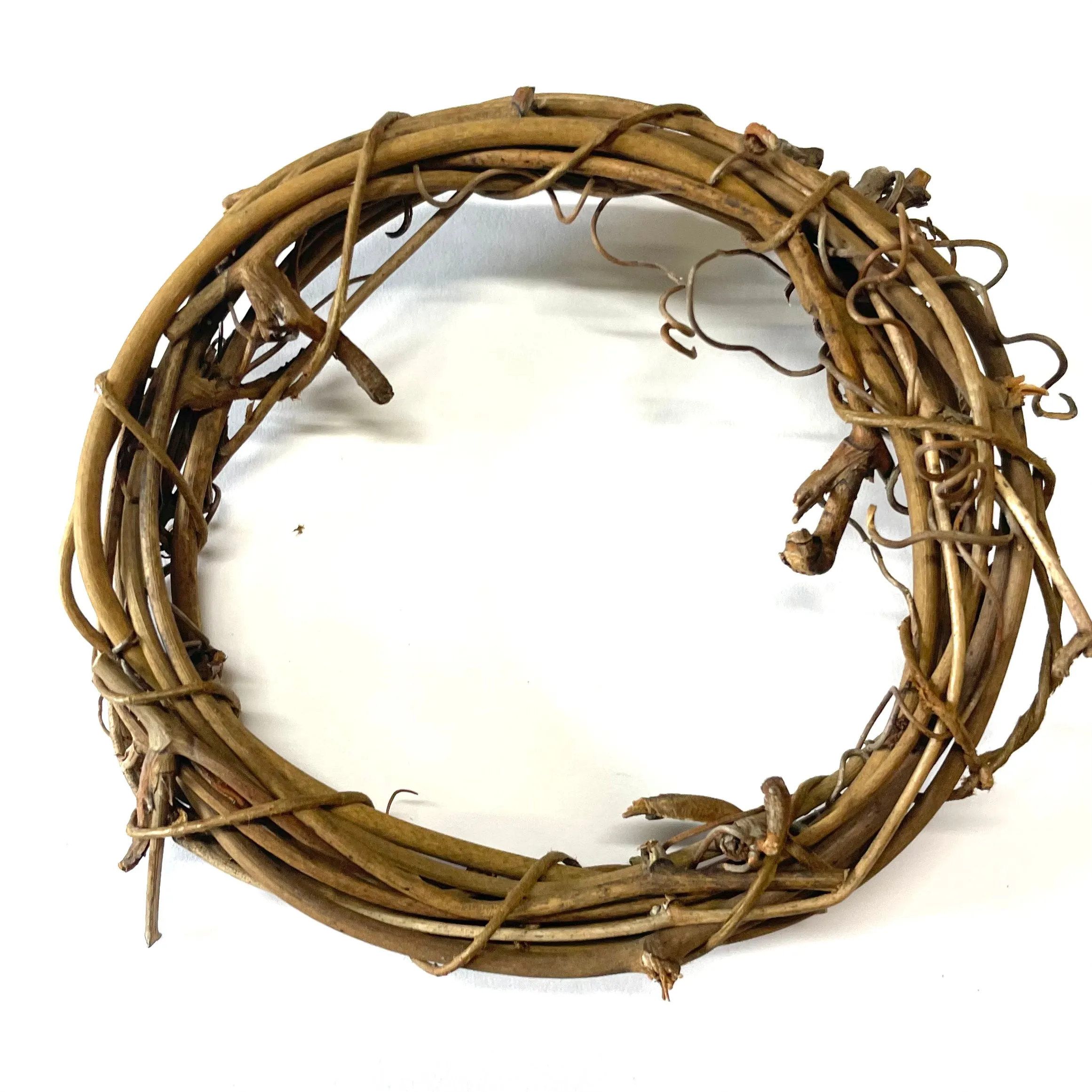 Natural Mini Grapevine Christmas Wreath Hoop 3"