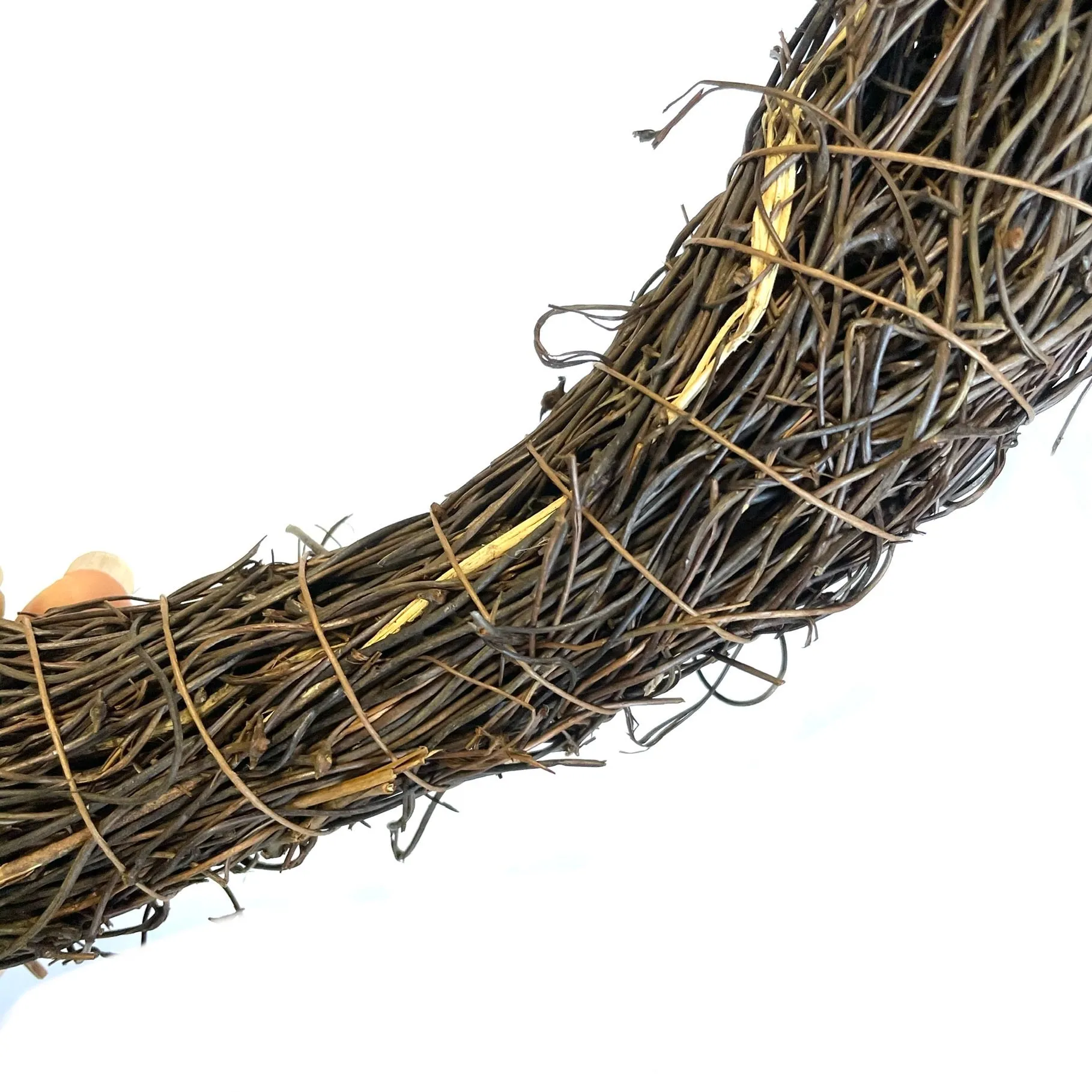 Natural Thick GRAPEVINE AND TWIG Christmas Wreath Hoop Large 12" (30cm) CIRCLE (Style 2)