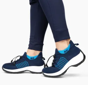 NEW Women's Ortho Stretch Cushion Shoes, White Blue, Sz 8, Retails $60