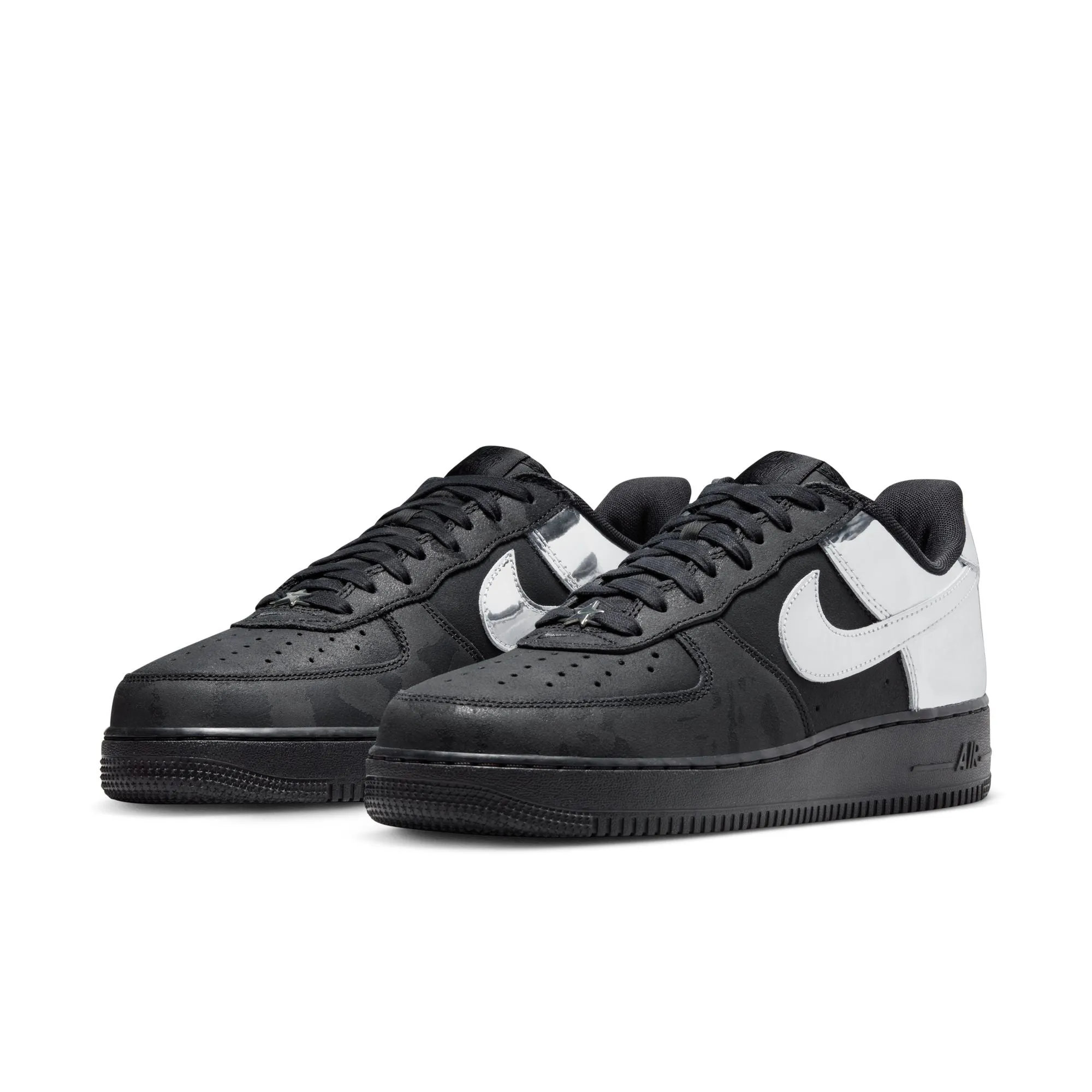 Nike Air Force 1 Low Retro 'Black and Metallic Silver'
