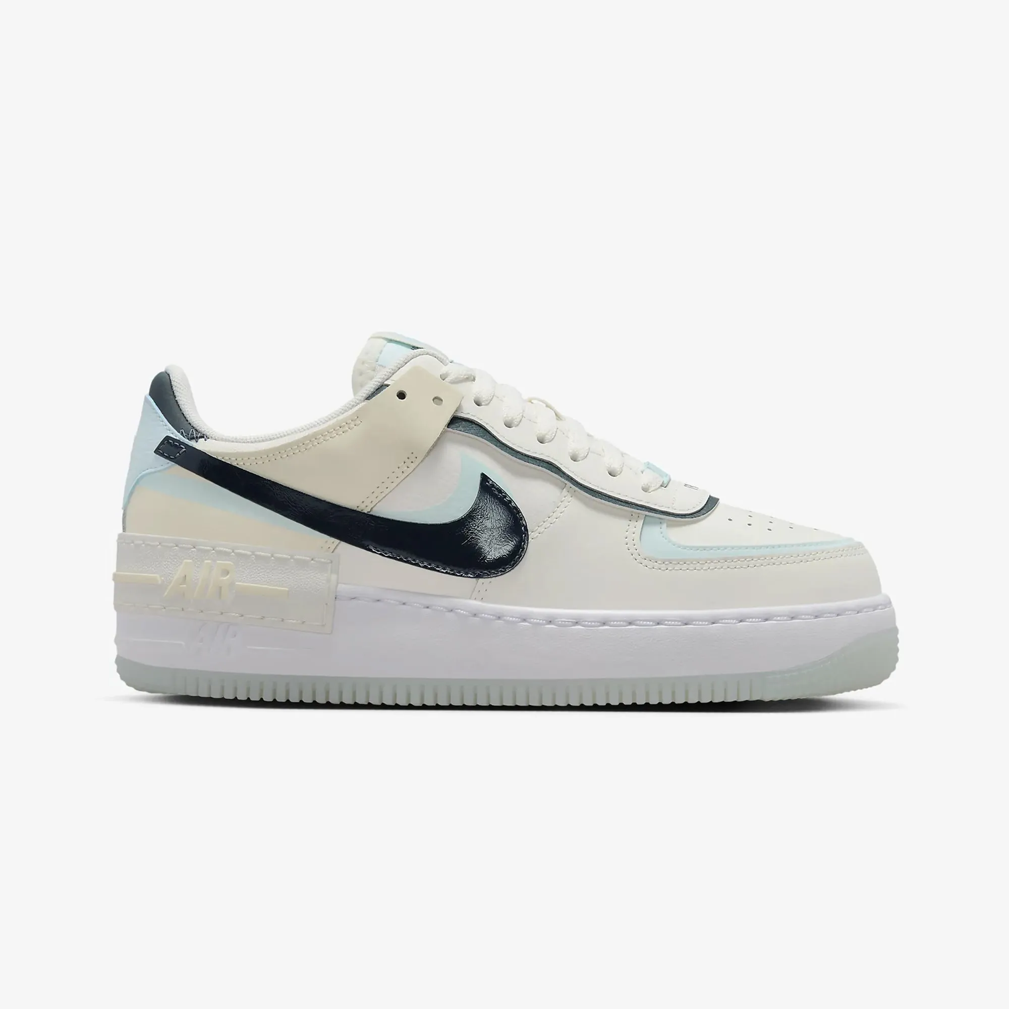 NIKE | WMN'S AIR FORCE 1 SHADOW { SAIL/ARMORY NAVY-GLACIER BLUE