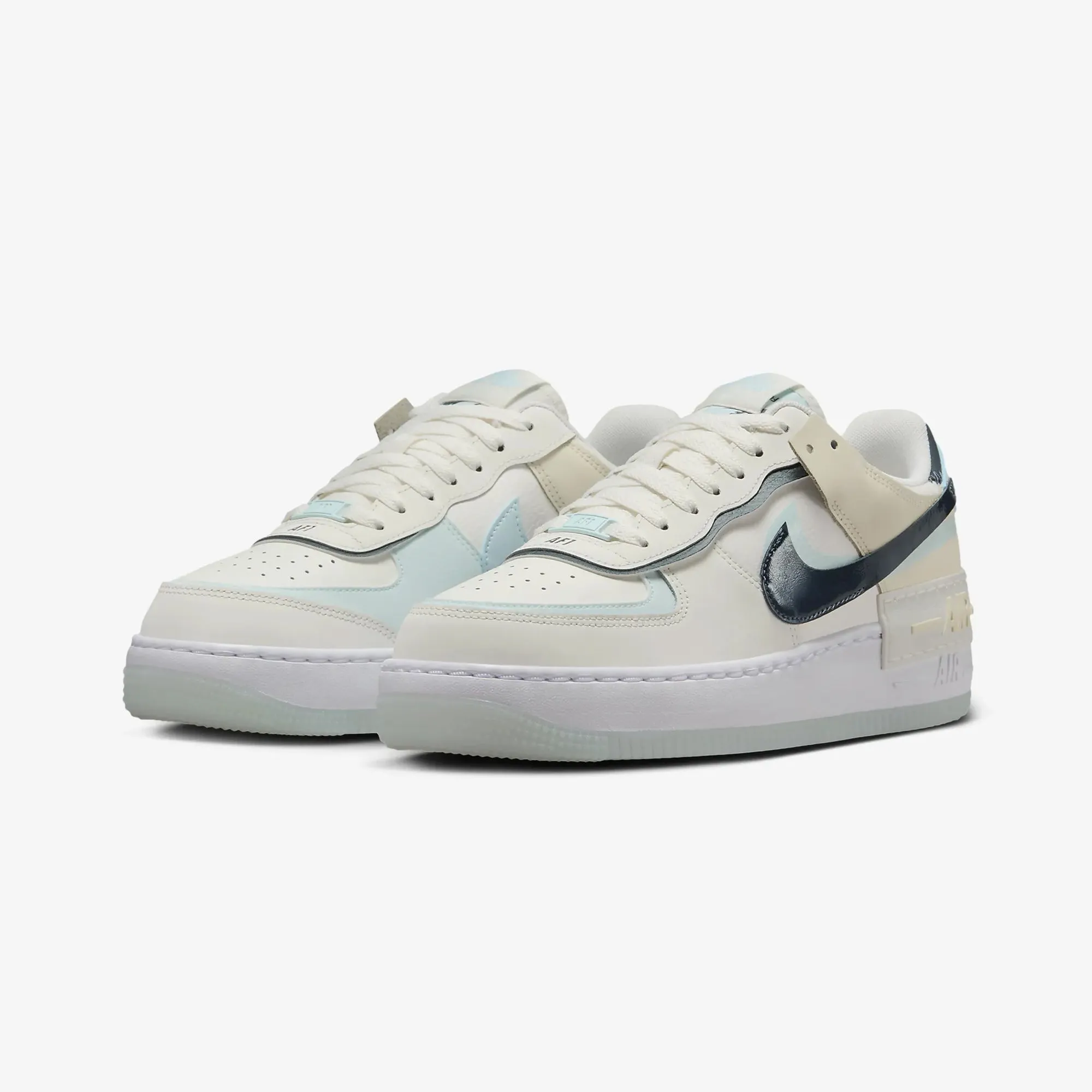 NIKE | WMN'S AIR FORCE 1 SHADOW { SAIL/ARMORY NAVY-GLACIER BLUE