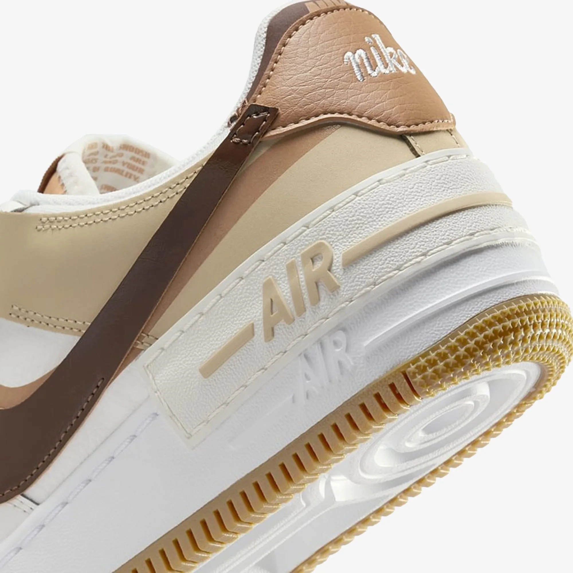 NIKE | WMN'S AIR FORCE 1 SHADOW { SAIL/CACAO WOW-FLAX-SESAME