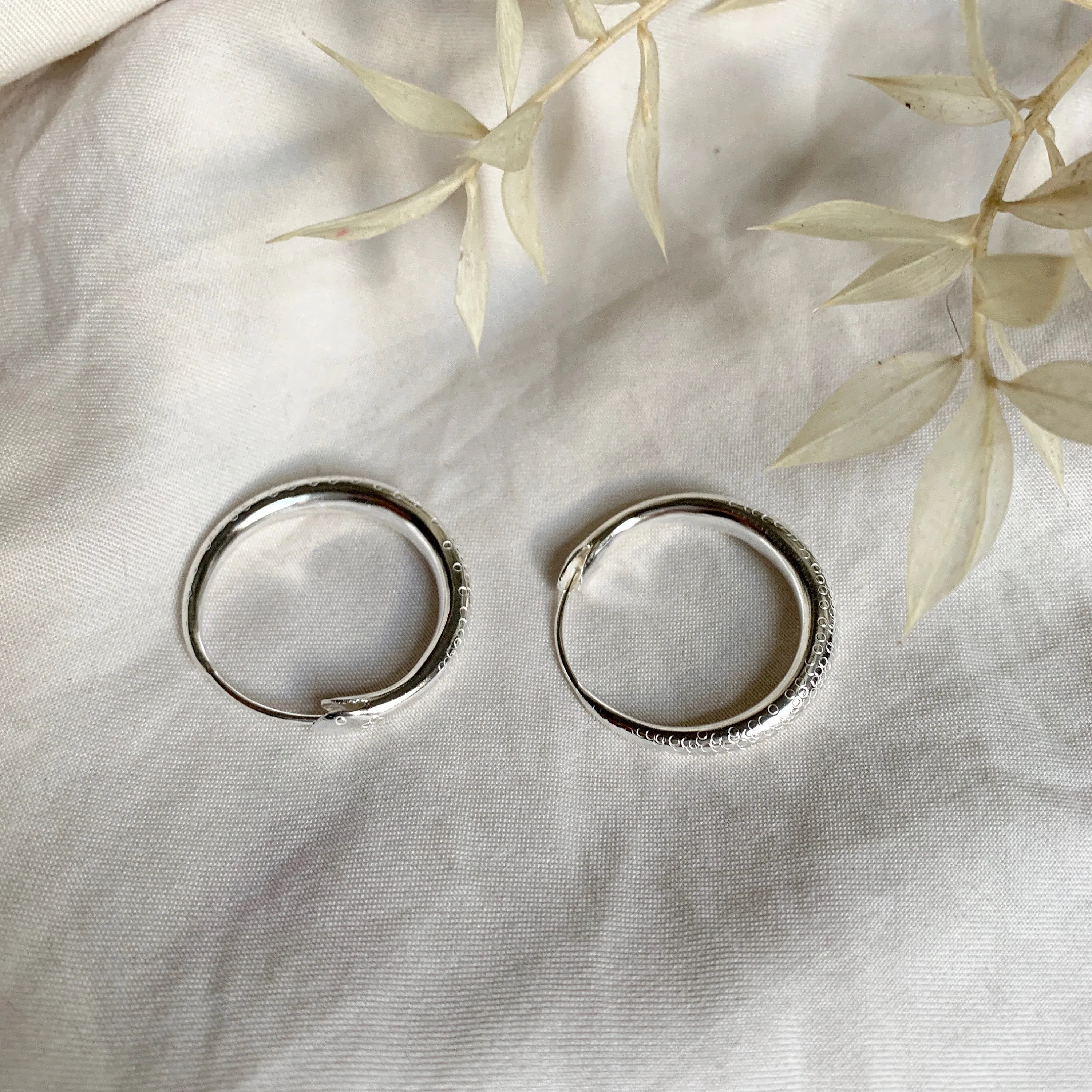 Ouroboros Sterling Silver Hoops