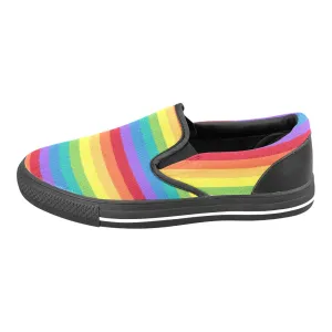 Rainbow Stripe Classic Slip-On Sneakers