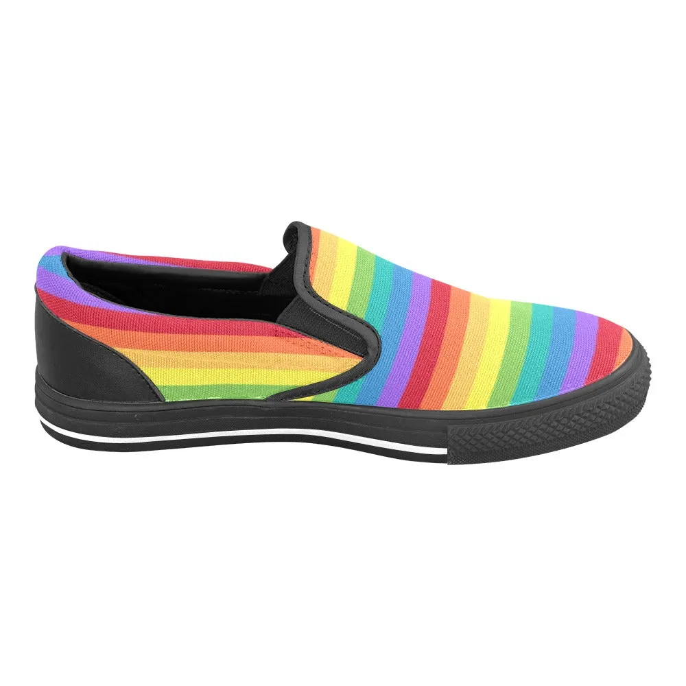 Rainbow Stripe Classic Slip-On Sneakers