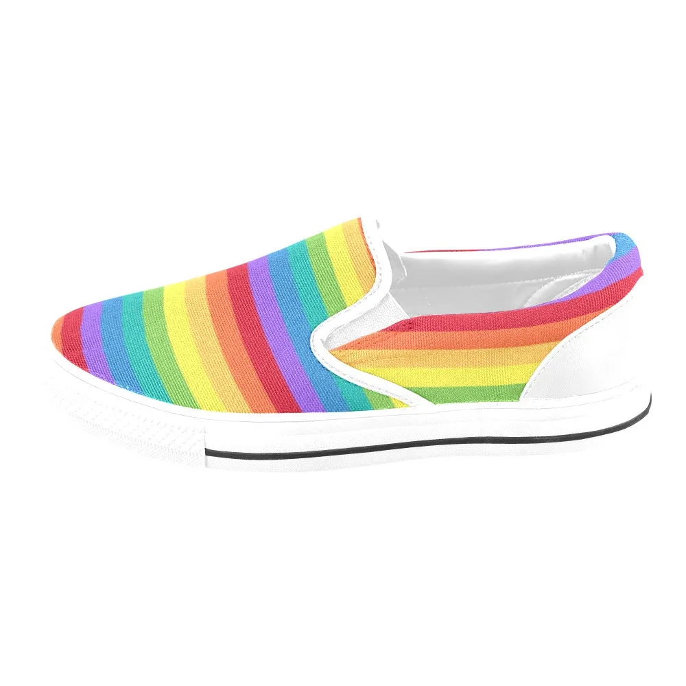 Rainbow Stripe Classic Slip-On Sneakers