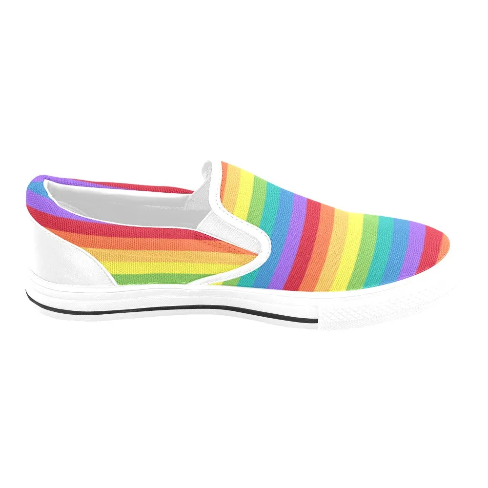 Rainbow Stripe Classic Slip-On Sneakers