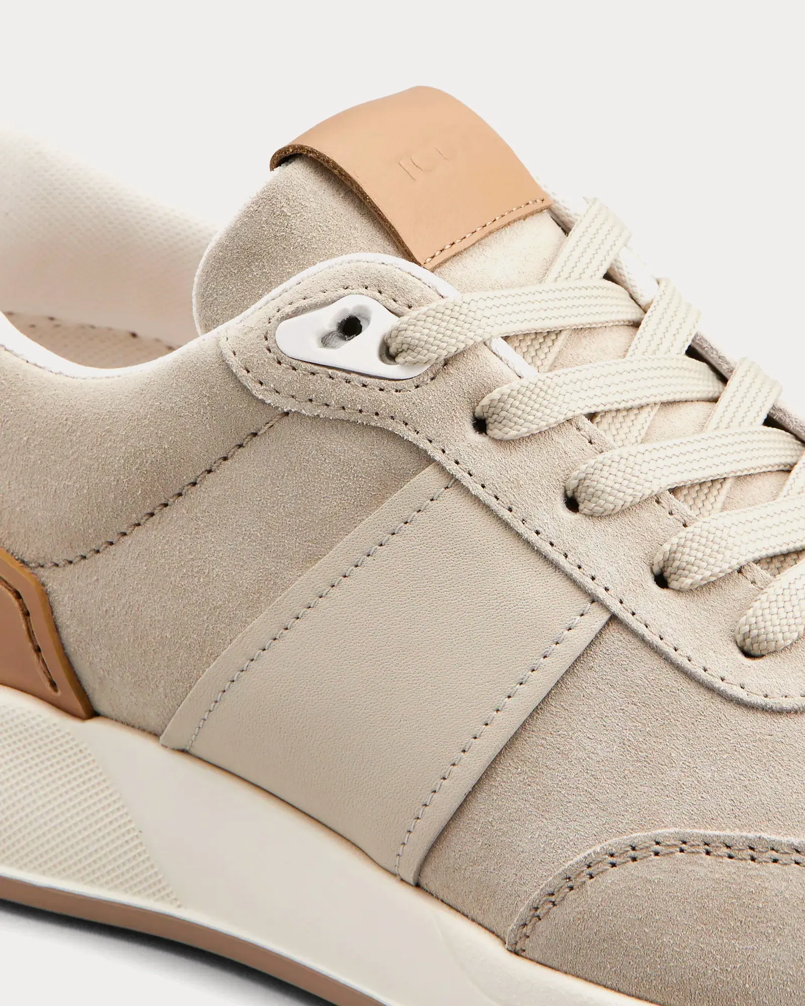 Runner Suede Light Beige / Brown Low Top Sneakers