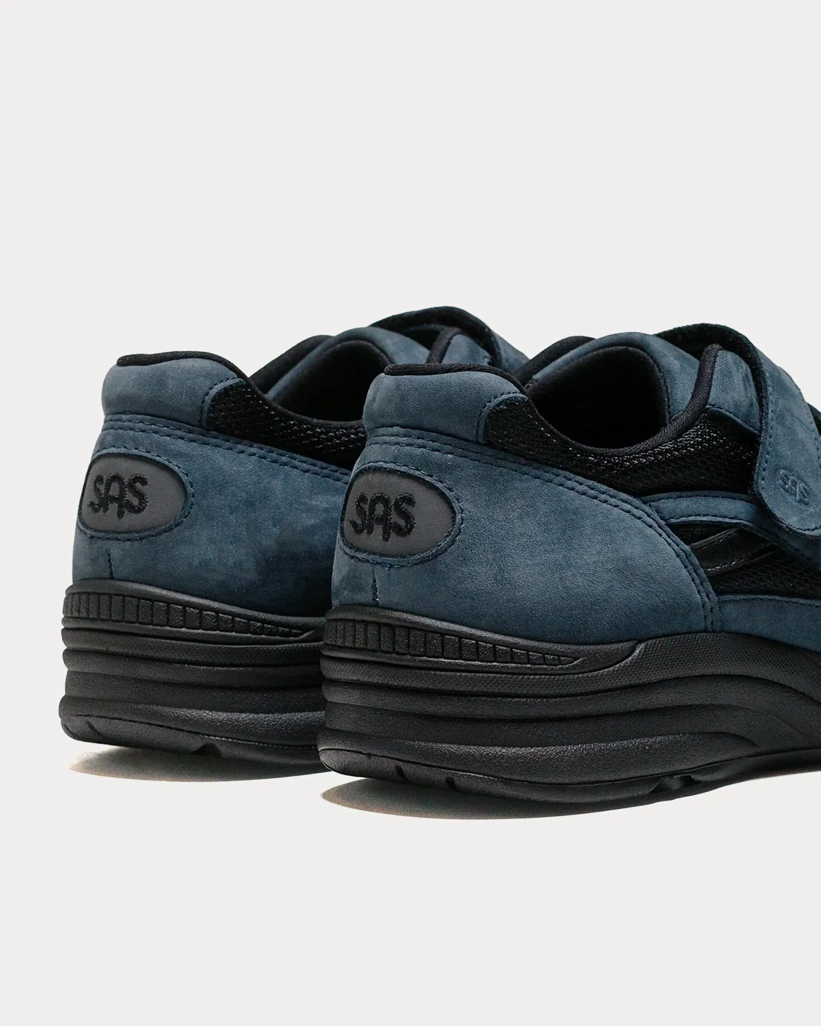 SAS JV Mesh Ink Cove Blue / Black Slip On Sneakers