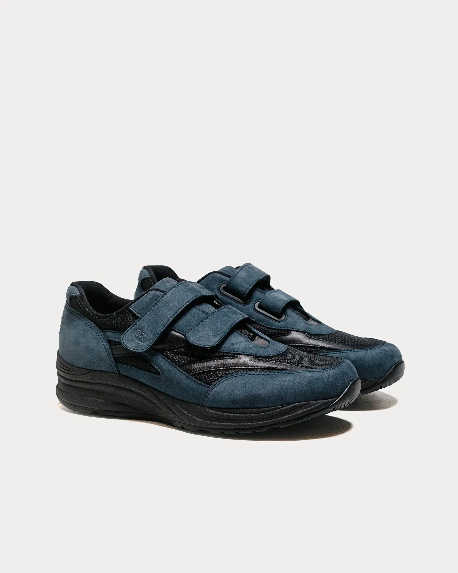 SAS JV Mesh Ink Cove Blue / Black Slip On Sneakers