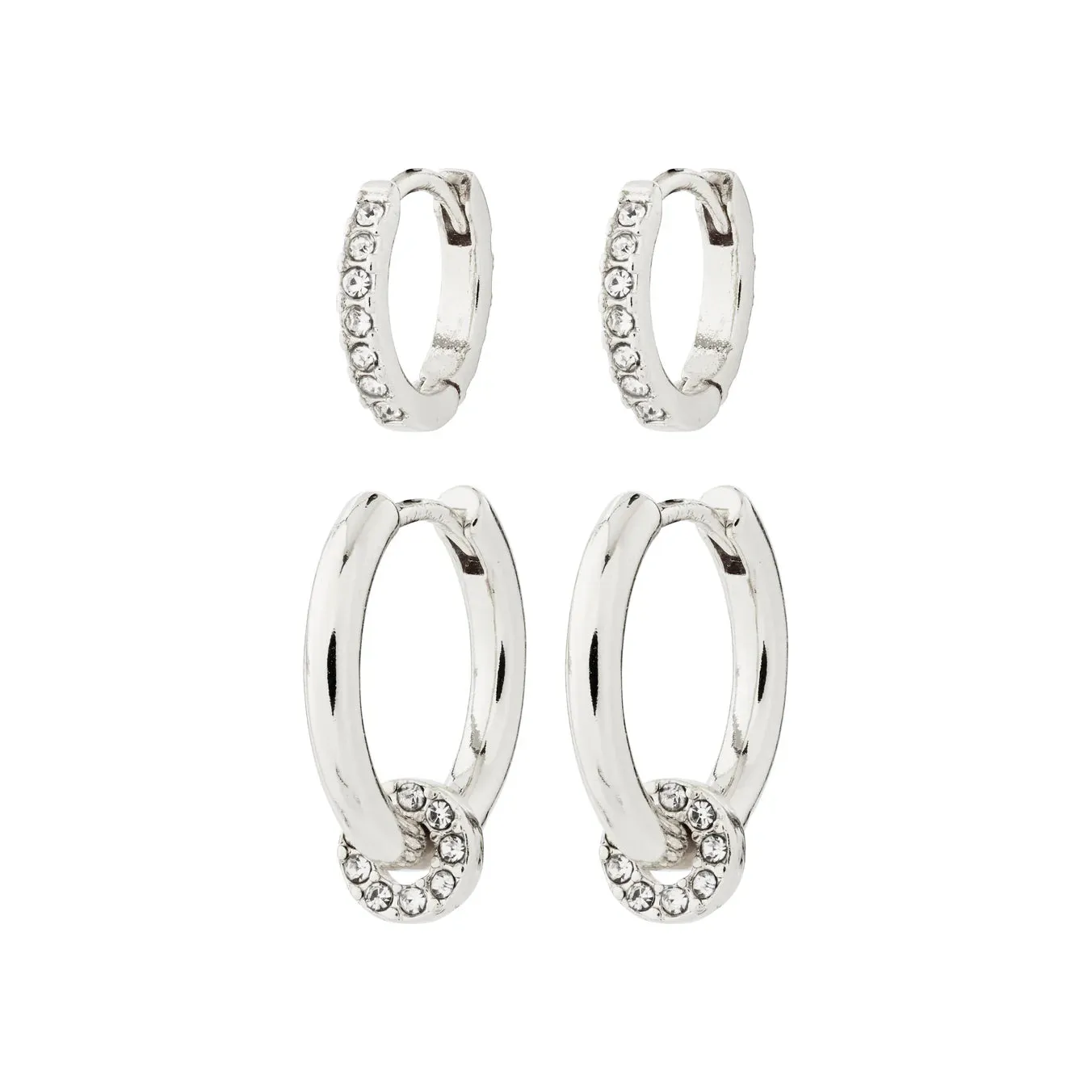 Scottie Silver Plated Hoop Set