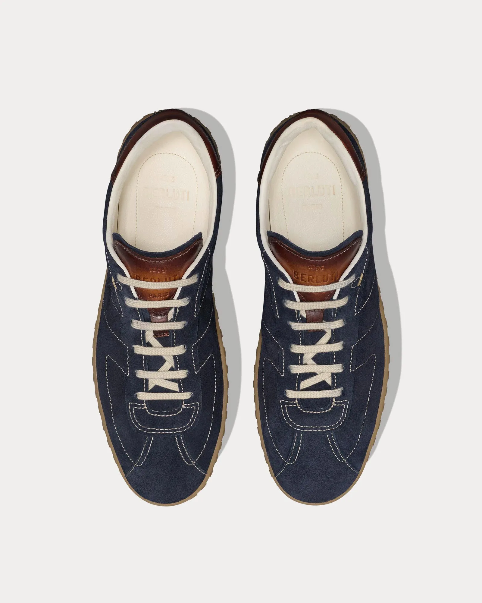 Scritto Suede Navy Low Top Sneakers