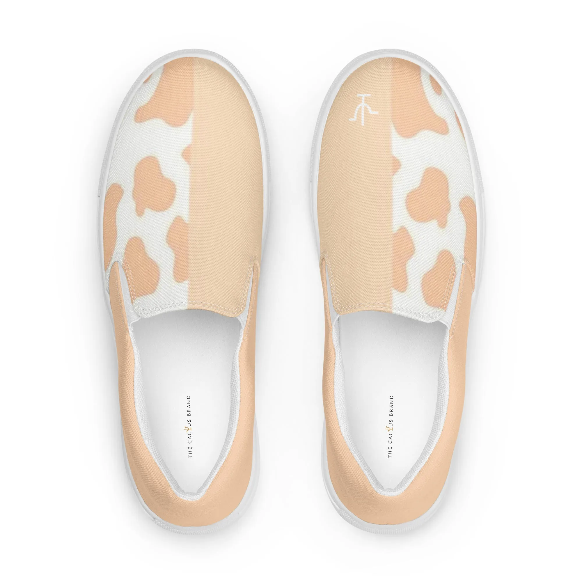 TCB Orange Cow slip on shoes