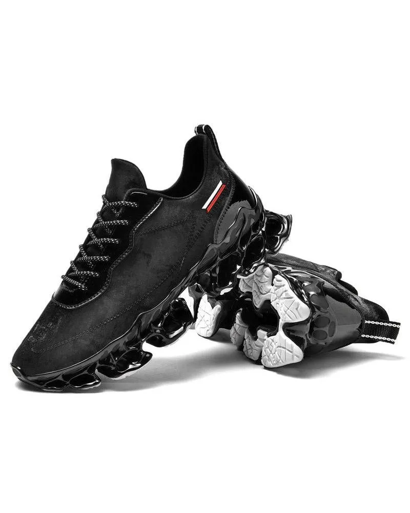 Techwear Frosted Leather Sneakers