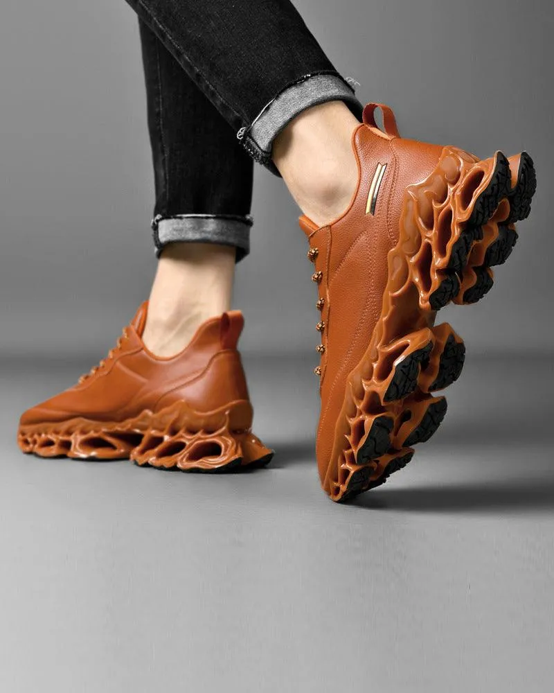 Techwear Frosted Leather Sneakers