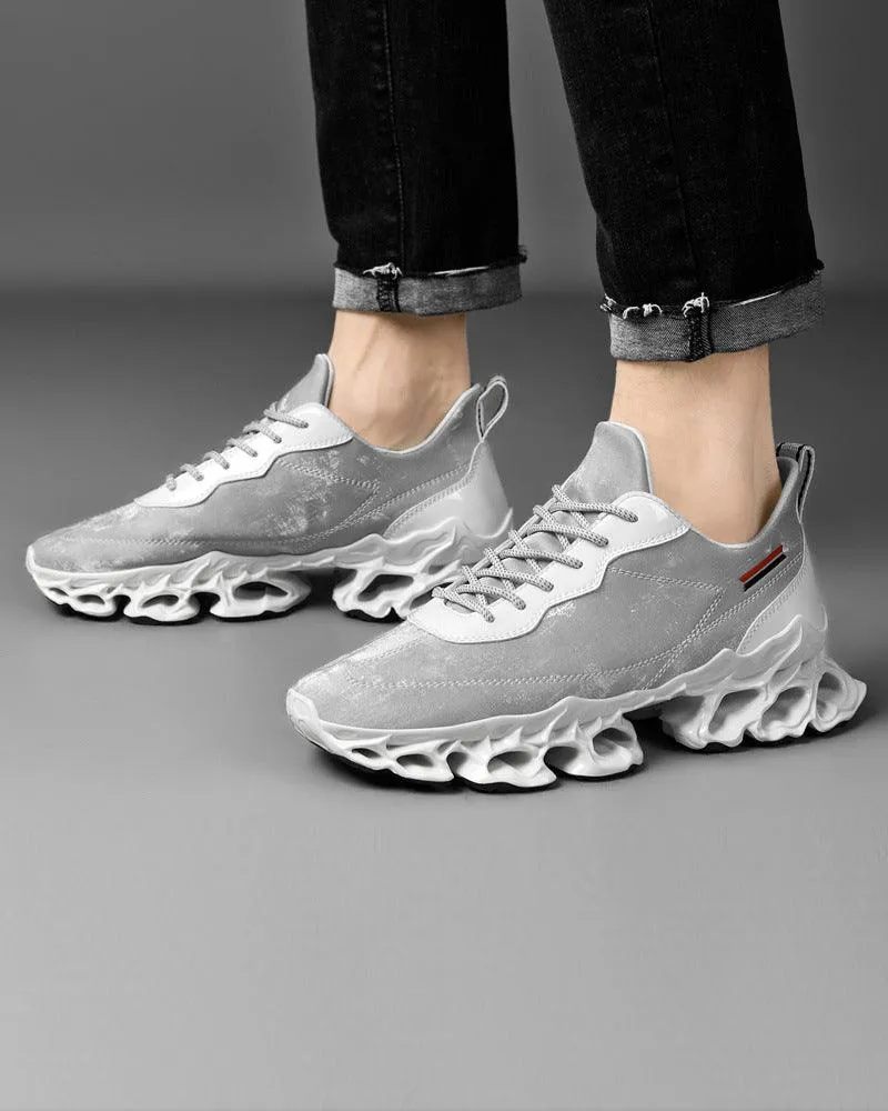 Techwear Frosted Leather Sneakers