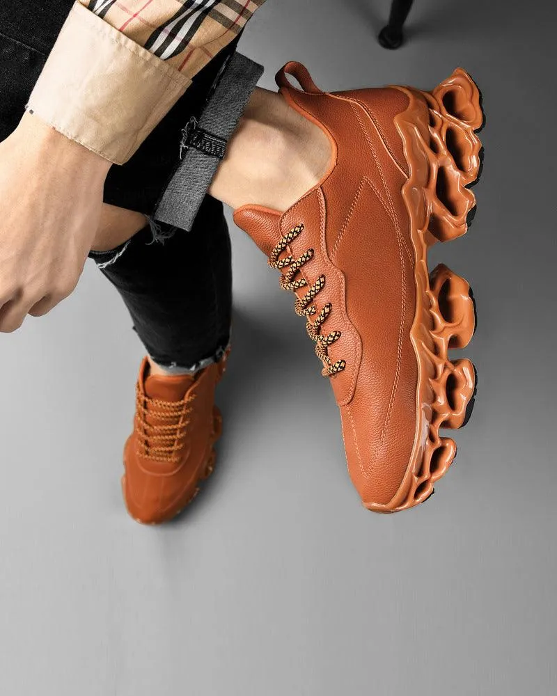 Techwear Frosted Leather Sneakers