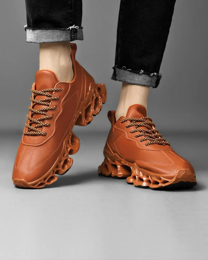 Techwear Frosted Leather Sneakers