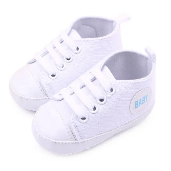 Toddler Baby Boy Girl Lace Up Sneakers Soft Sole Crib Shoes Newborn to 12Months