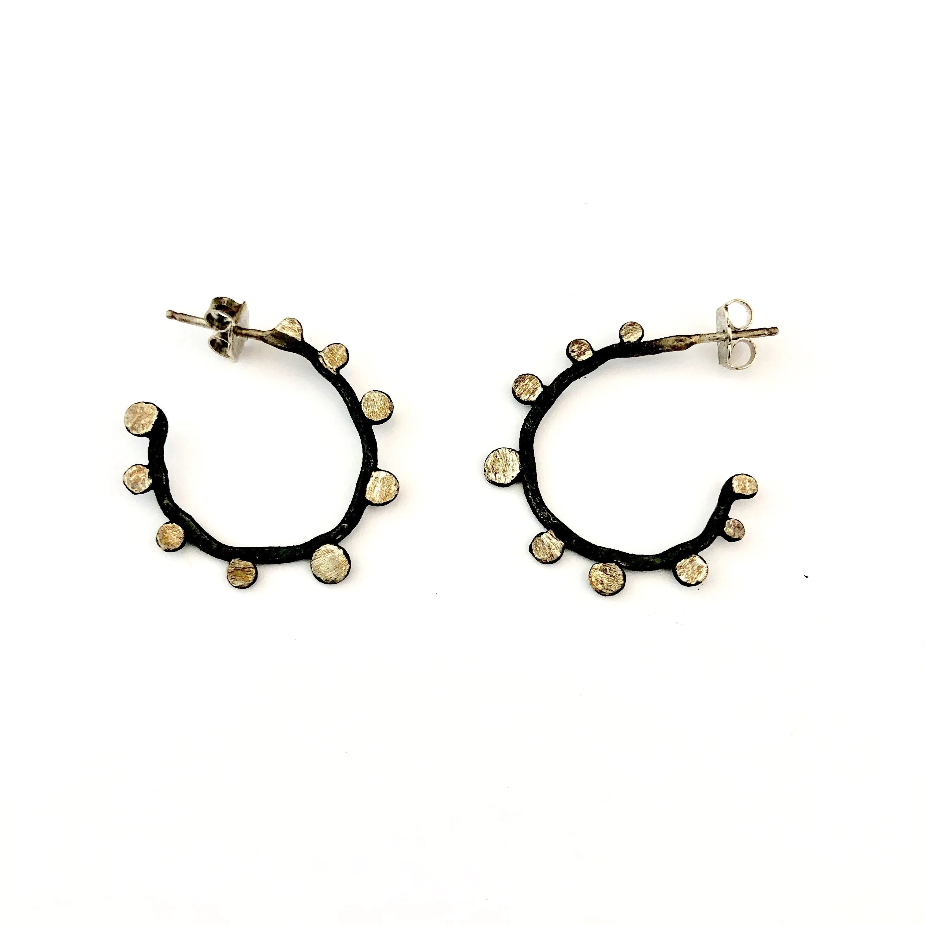 Tread Hoop Earrings Small 0.75"