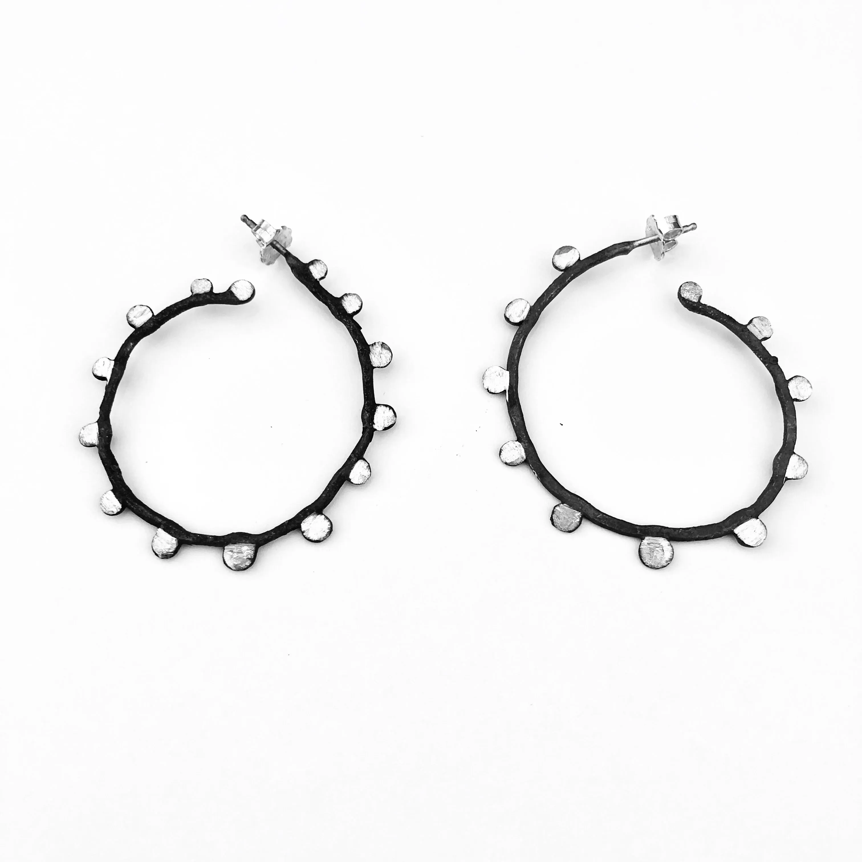 Tread Hoops Earrings Large 2"