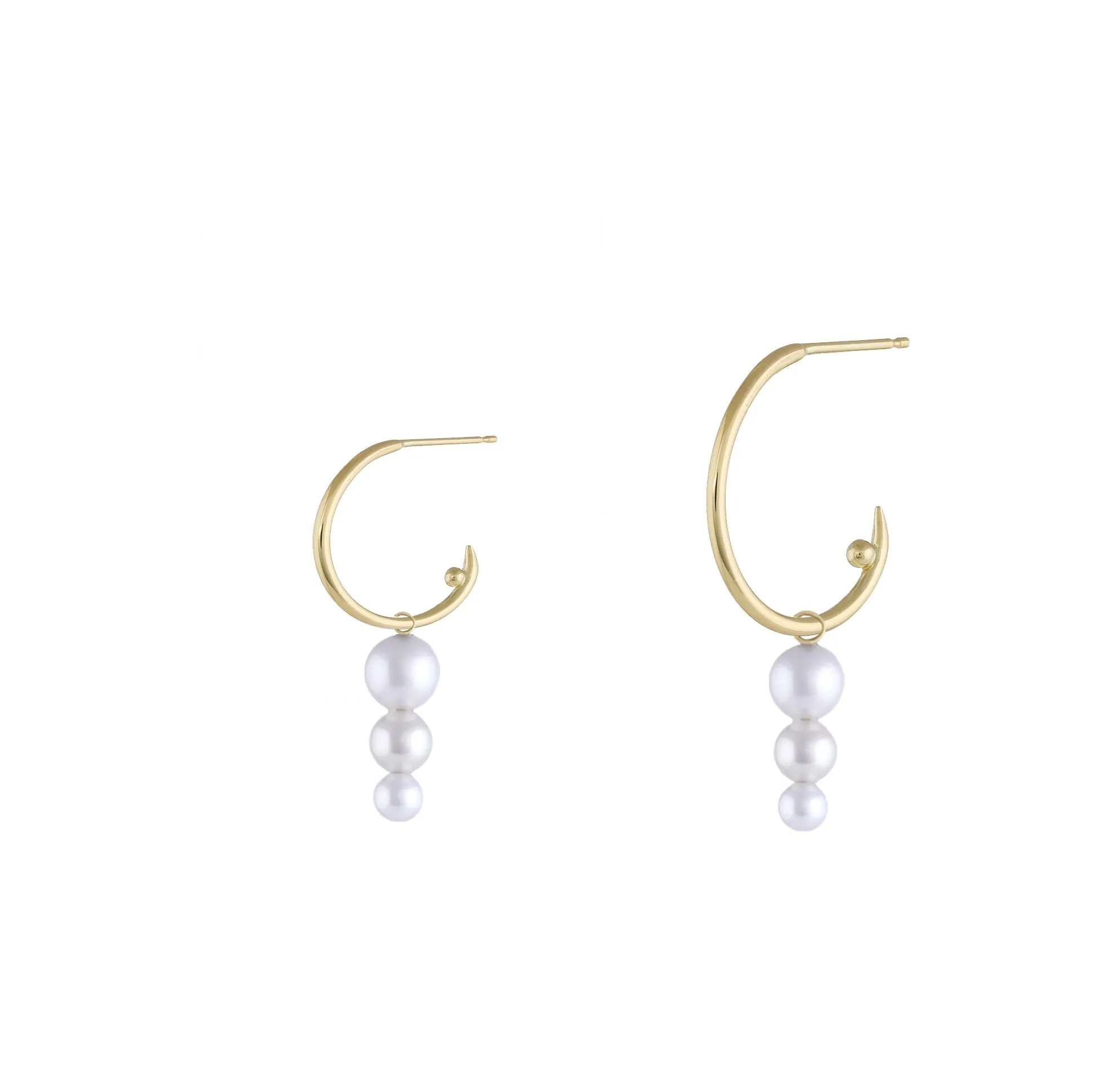Triple Pearl Hoop Charm