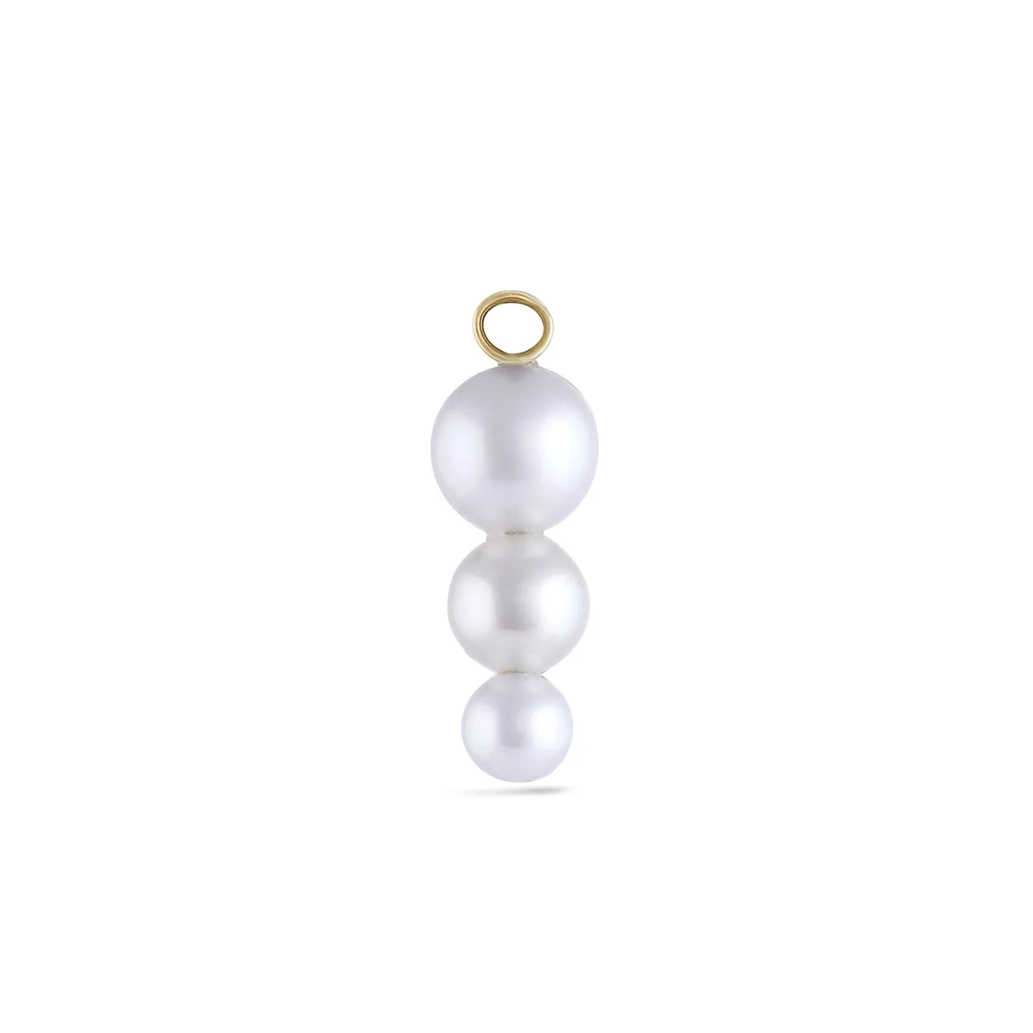 Triple Pearl Hoop Charm