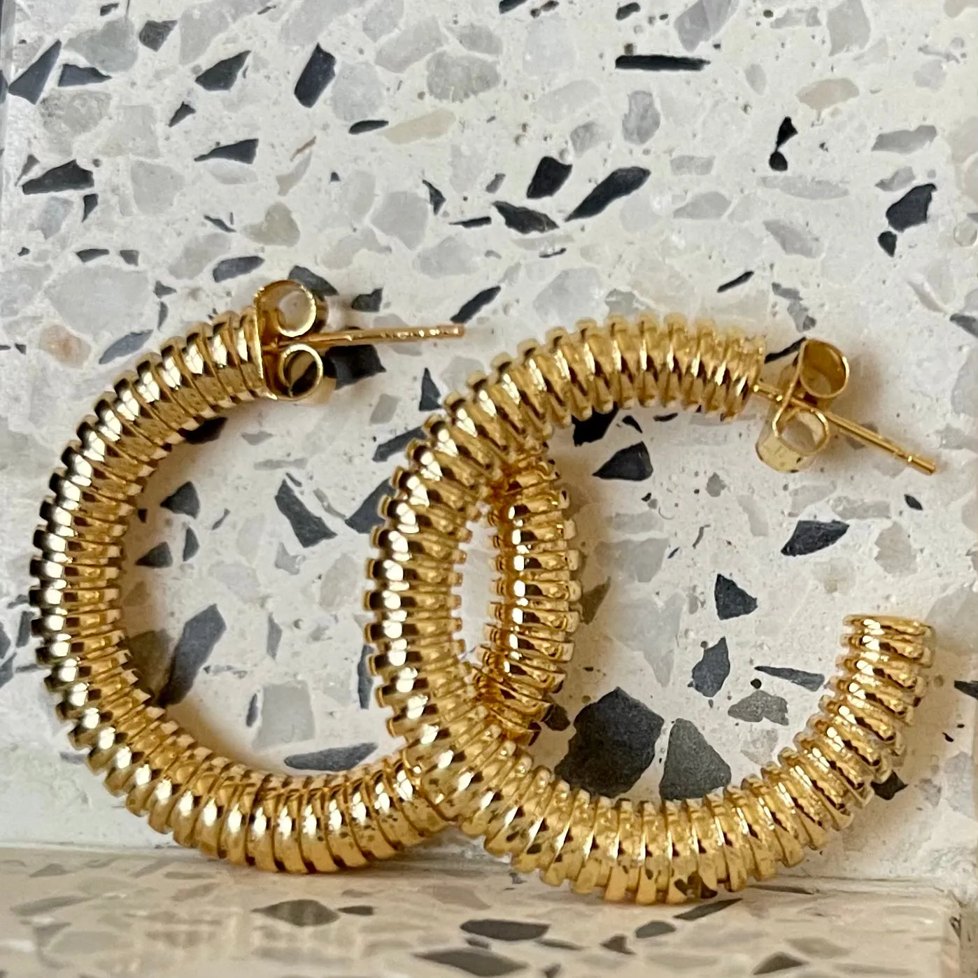 Twisted Treasures Coil Hoop Earrings