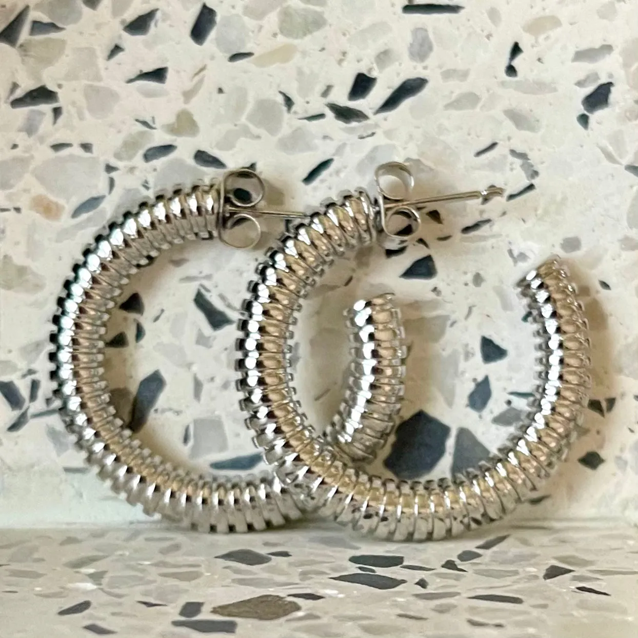 Twisted Treasures Coil Hoop Earrings