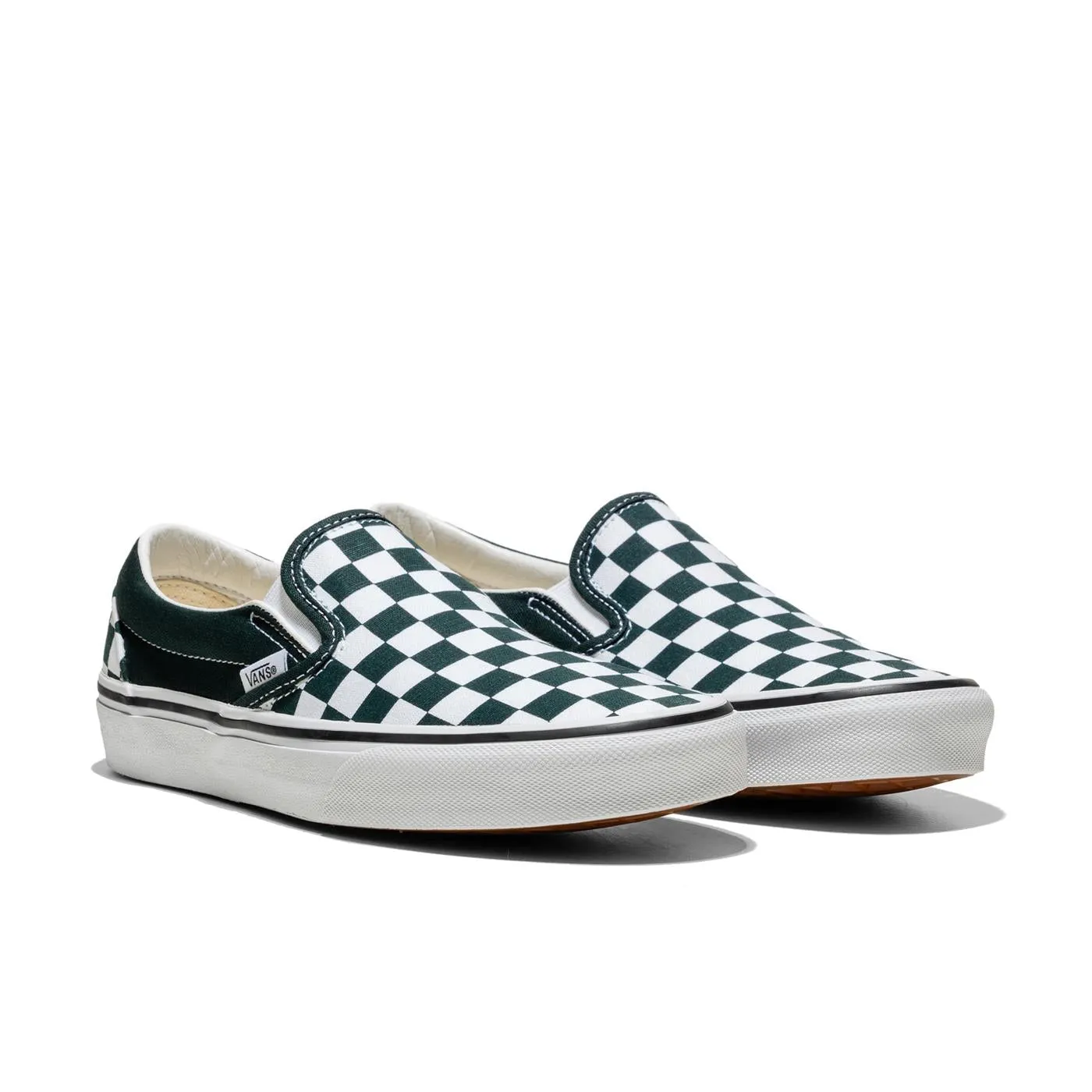 VANS Classic Slip-On Color Theory Checkerboard Sneaker - Scarab Green