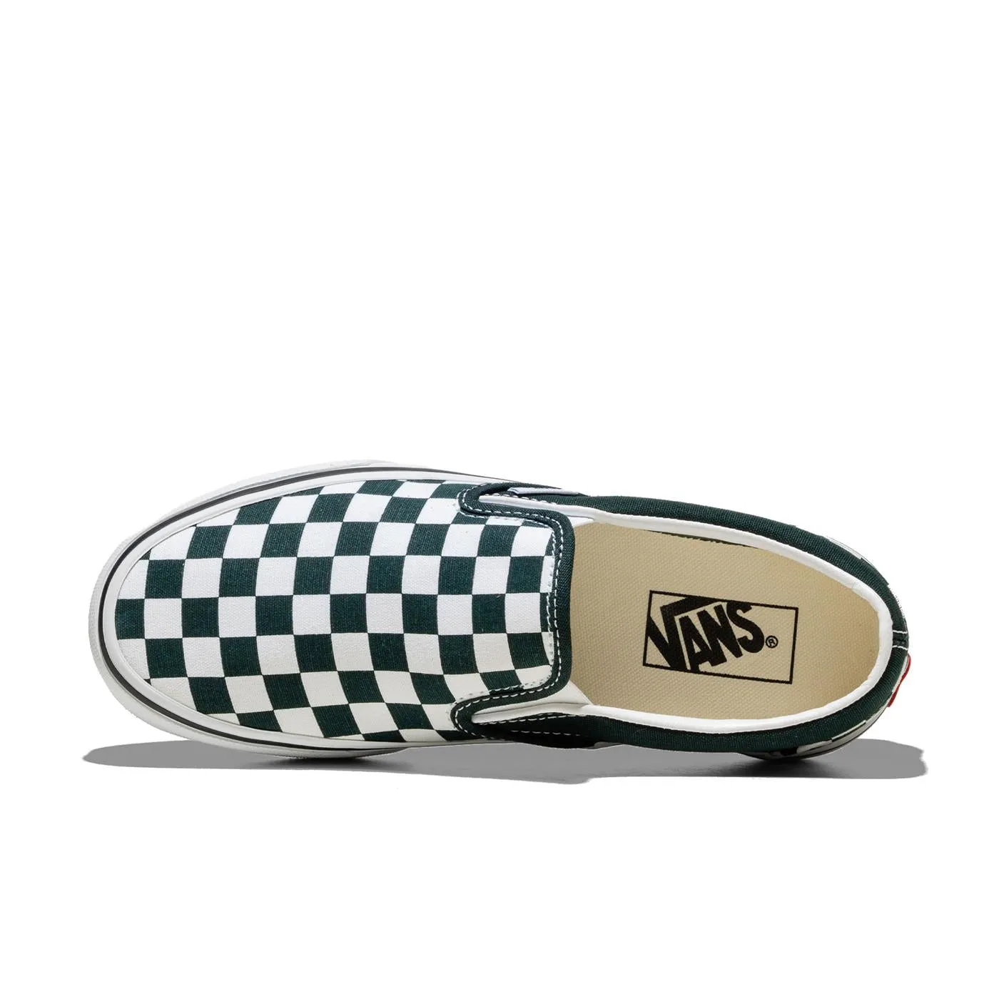 VANS Classic Slip-On Color Theory Checkerboard Sneaker - Scarab Green