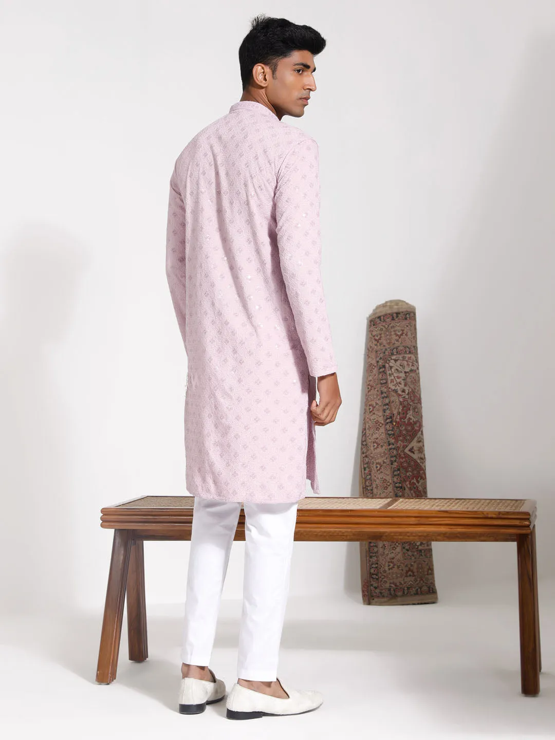 VASTRAMAY Men's Rayon Kurta Pyjama Set
