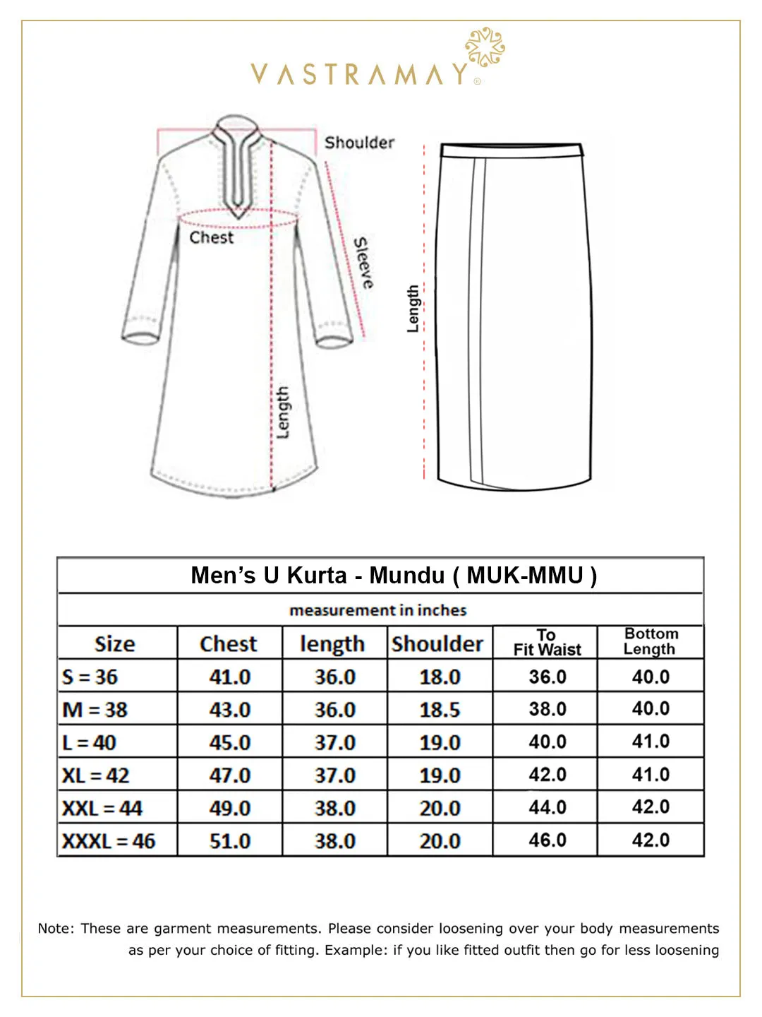 Vastramay Mustard Cotton Kurta And Mundu