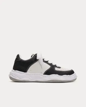 Wayne OG Sole Embossed Leather Black / White Low Top Sneakers