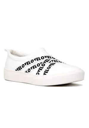 White Wrap Slip-On Sneakers