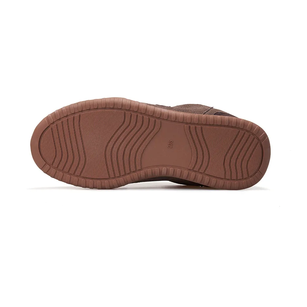 Women’s Lace-up Slip-on Cow Suede and Mesh sneaker -73129W