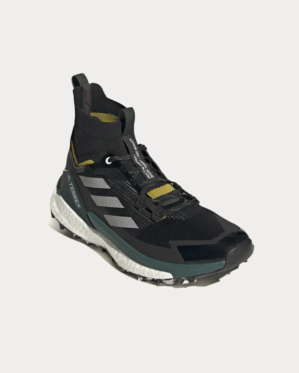 x and wander Terrex Free Hiker 2.0 Core Black / Matte Silver / Pulse Olive High Top Sneakers