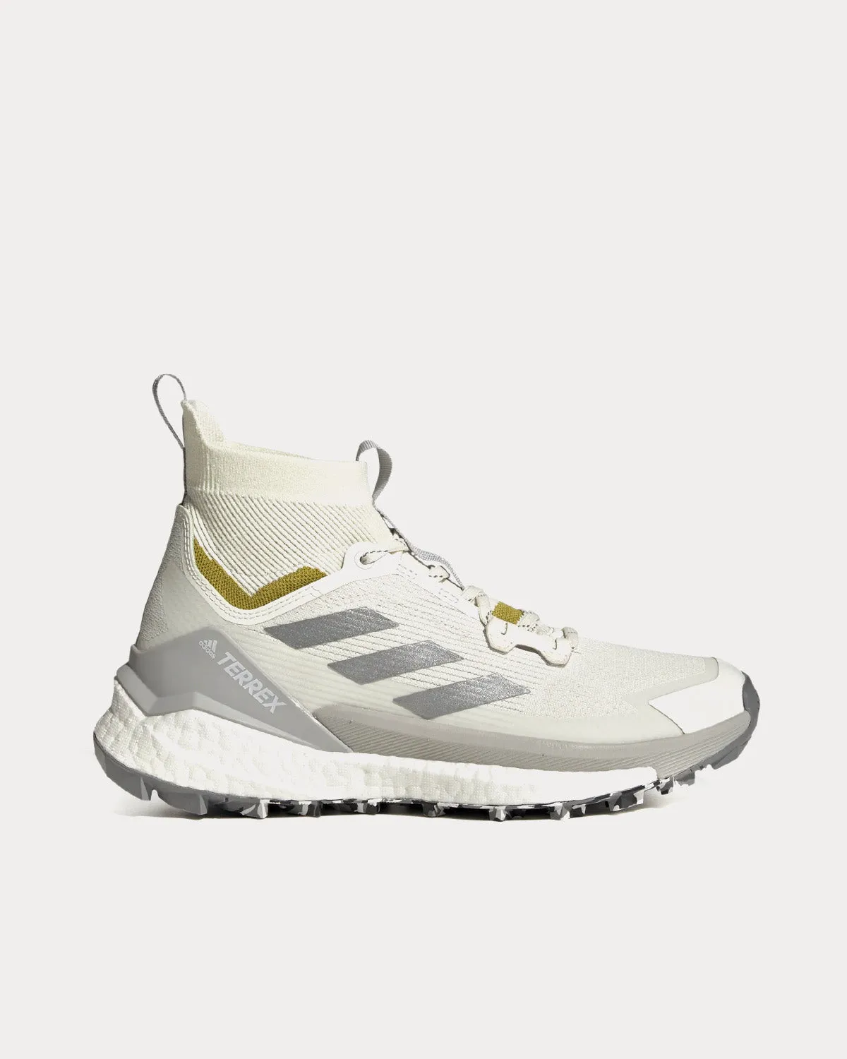 x and wander Terrex Free Hiker 2.0 Off White / Matte Silver / Linen Green High Top Sneakers