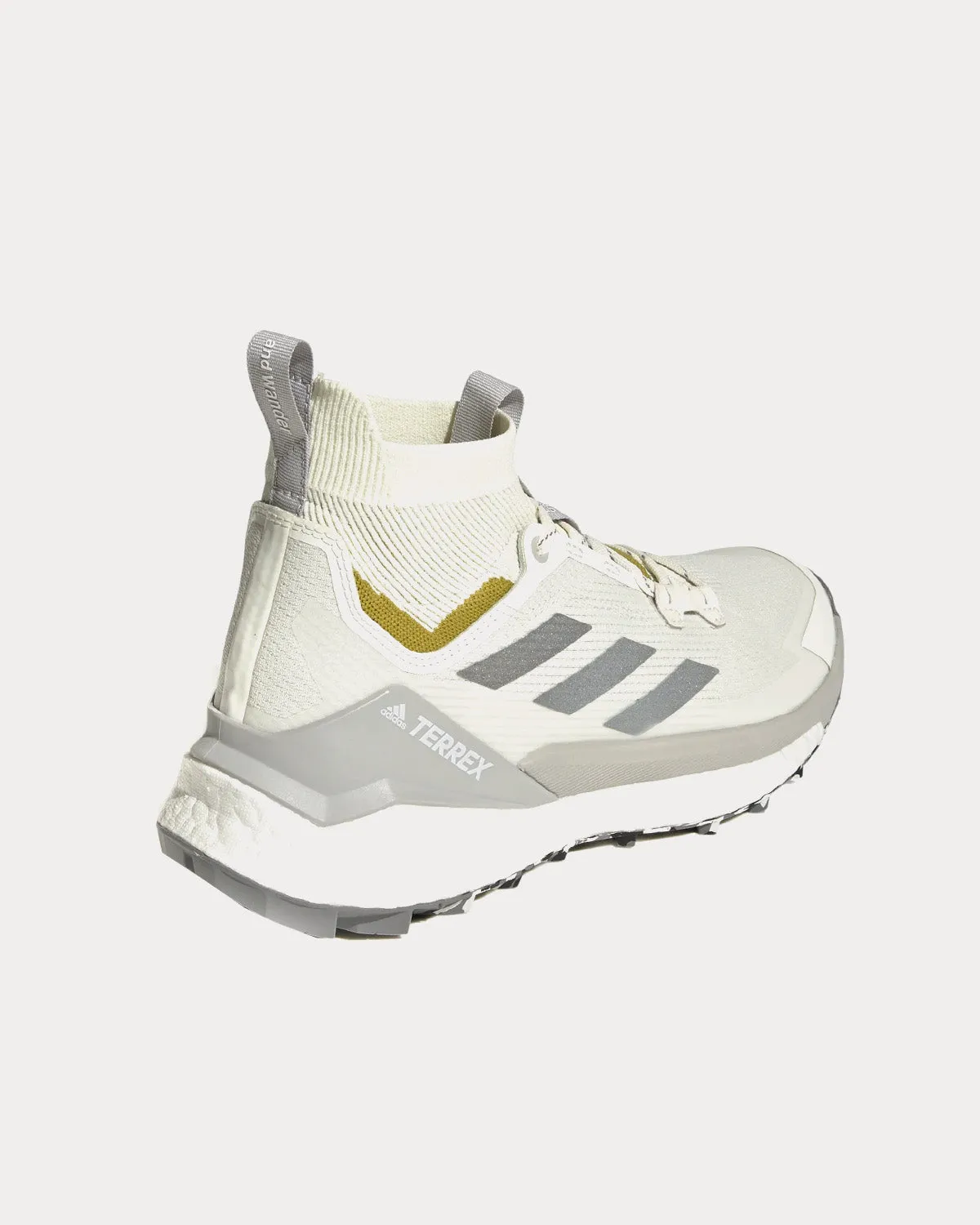 x and wander Terrex Free Hiker 2.0 Off White / Matte Silver / Linen Green High Top Sneakers