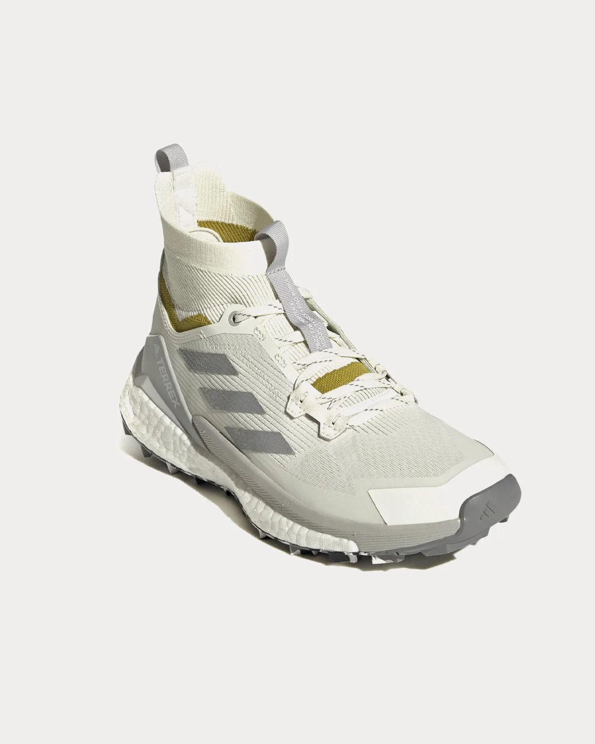 x and wander Terrex Free Hiker 2.0 Off White / Matte Silver / Linen Green High Top Sneakers