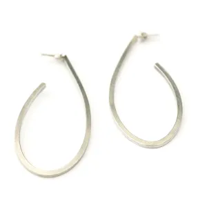 X Large Square Wire Oval Hoops 2x 2 mm