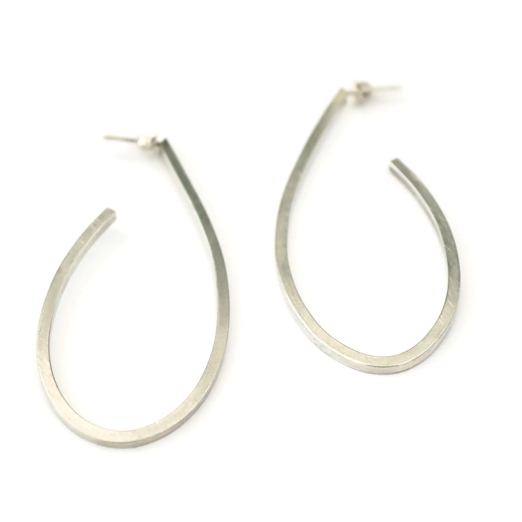 X Large Square Wire Oval Hoops 2x 2 mm